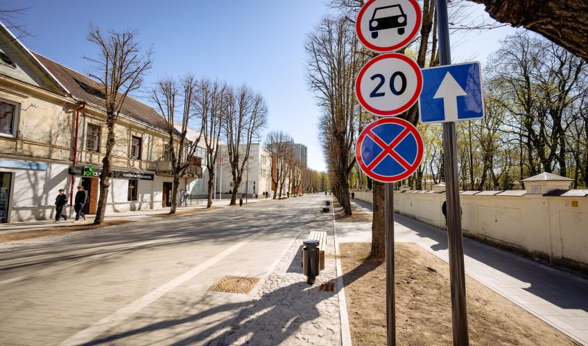 Baigti Griunvaldo g. Kaune darbai: atverta erdvė žmonių patogumui